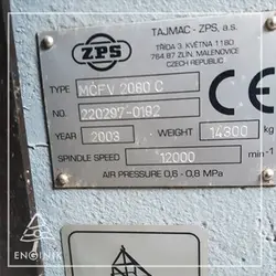 دستگاه CNC فرزعمودی ZPS چک مدل MCFV 2080