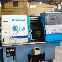 دستگاه CNC تراش افقی 2محور HYUNDAI کره ای مدل HIT-8