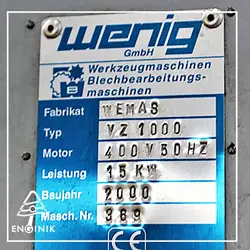 دستگاه CNC فرزعمودی 3محور WEMAS چک مدل YZ1000