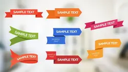 دانلود پروژه آماده افترافکت روبان های رنگی با متن Colored ribbons with text