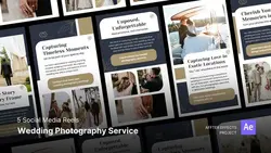 دانلود پروژه آماده افترافکت مجموعه ریلز و استوری اینستاگرام خدمات عکاسی عروسی