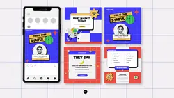 دانلود پروژه آماده افترافکت مجموعه پست اینستاگرام قدیمی Retro Promotion Instagram Post