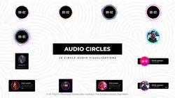 دانلود پروژه آماده افترافکت خطوط افکت صدا دایره ای Circle Audio Visualizations