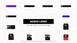 دانلود پروژه آماده افترافکت خطوط افکت صدا خطی Line Audio Visualizations