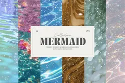 دانلود وکتور پس زمینه آب فانتزی پری دریایی Sparkle Mermaid Water Backgrounds