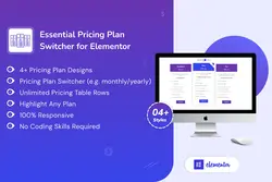 دانلود افزونه وردپرس جدول مقایسه پلن ها Essential Pricing Plan Switcher for Elementor