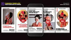 دانلود پروژه آماده افتر افکت استوری های اینستاگرام مد ژاپنی