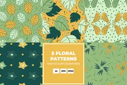 دانلود پترن مجموعه پس زمینه گیاه شناسی