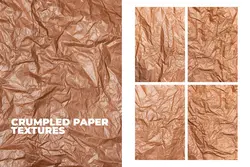 دانلود تکسچر  پس زمینه کاغذ مچاله شده قهوه ای