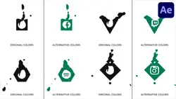 دانلود پروژه آماده افتر افکت لوگو موشن قطره آب روغن Oil Logo