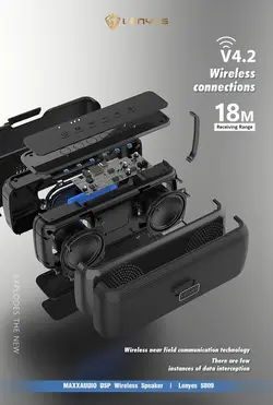 اسپیکر بلوتوث قابل حمل LENYES مدل S809S809