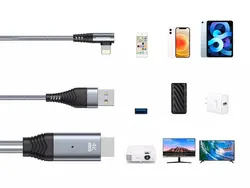 کابل لایتنینگ به HDMI جوی روم مدل کابل SY-35L1
