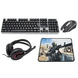 ست گیمینگ Jeqang (کیبورد و ماوس، هدست، پد ماوس) مدل JK-988