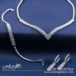 سرویس نقره طرح جواهر نگین دار ES_5705