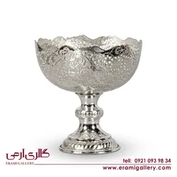 کاسه نقره قلم گل و مرغ ES_6570