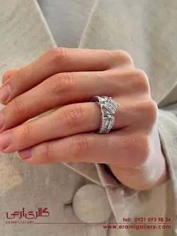 انگشتر نقره طرح جواهر ES_534