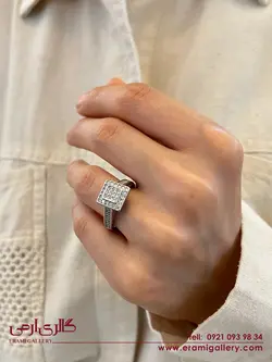 انگشتر نقره طرح جواهر ES_1778