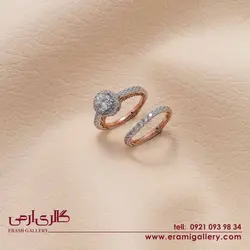 حلقه و پشت حلقه نقره زنانه نگین دار ES_3164