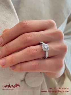 انگشتر نقره طرح جواهر ES_5584
