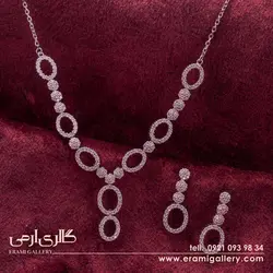 نیم ست نقره طرح جواهر ES_5655
