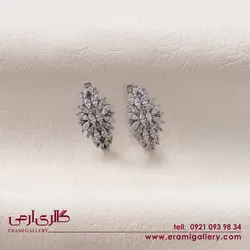 گوشواره نقره طرح جواهر نگین مارکیز ES_1239