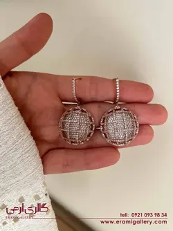 گوشواره نقره آویز طرح جواهر ES_906