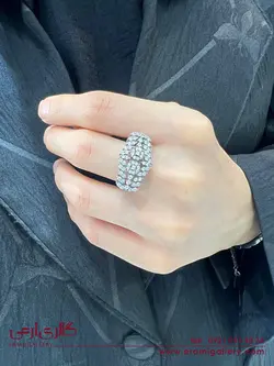 انگشتر نقره طرح جواهر ES_2818