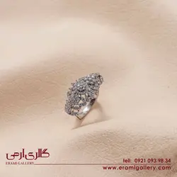 انگشتر نقره طرح جواهر ES_465