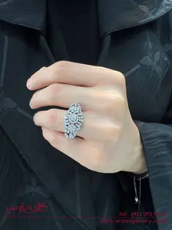 انگشتر نقره طرح جواهر ES_465
