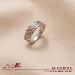 انگشتر نقره طرح جواهر باگت ES_5021