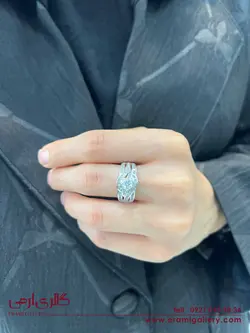 انگشتر نقره طرح جواهر سولیتر ES_539
