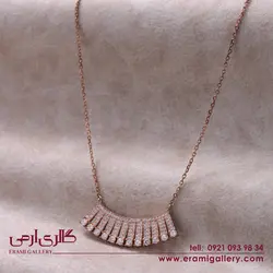 گردنبند نقره نگین دار طرح جواهر ES_1229