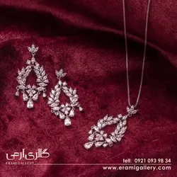 نیم ست نقره طرح جواهر ES_4913