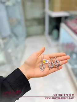نیم ست نقره طرح جواهر ES_4913