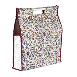 ساک دستی قلمکار متوسط (ابعاد 43*40) با دسته چوبی
