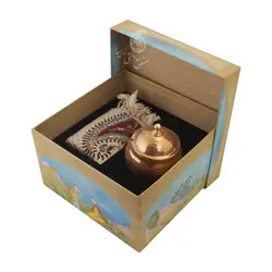ست قندان مسی و سفره قلمکار (قند پهلوی مسی)