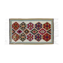 گلیم دورو سایز 110 در 60 در جعبه طرح میهن