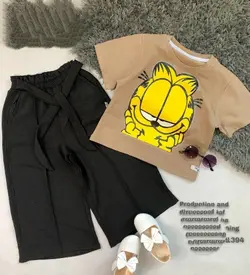 کراپ شلوار نگین کاری دخترانه گارفیلد