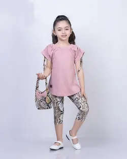 تیشرت شلوارک کیف دار پوست ماری