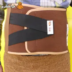 کمربند و شکم بند طرح پشم شتر مردانه و زنانه مدل چسبی