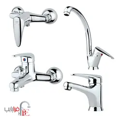 ست شیرآلات راسان مدل درنا کروم  ا Rassan chrome Dorna collection Taps