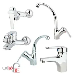 ست شیرآلات راسان مدل پارمیس کروم ا Rassan chrome Parmis collection Taps