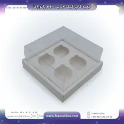 جعبه کاپ کیک ۴تایی ۳۶۰ پانوراما کد ۲۲۱۸۱۸۱۳۲۰