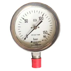 گیج فشار برند آبزرویتور (ABSERVATOR) 0-160 بار صفحه 10 سانتی متر