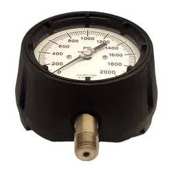 گیج فشار برند مارش (MARSH) 0-2000 پوند بر اینچ مربع صفحه12 سانتی متر (پلی پروپیلن)