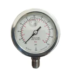 گیج فشار برند مک دنیل (MAC DANIEL) 0-14 بار صفحه 6 سانتی متر