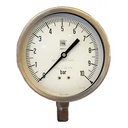 گیج فشار برند نووا فیما (NUOIVA FIMA) 0-10 بار صفحه 16 سانتی متر