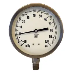 گیج فشار برند نووا فیما (NUOIVA FIMA) 30 اینچ جیوه صفحه 16 سانتی متر