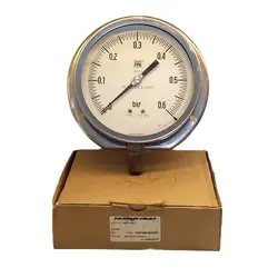 گیج فشار برند نووا فیما (NUOVA FIMA) 0-0.6 بار صفحه 16 سانتی متر