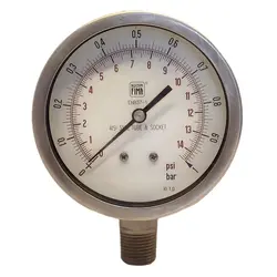 گیج فشار برند نووا فیما (NUOVA FIMA) 0-1 بار صفحه 10 سانتی متر